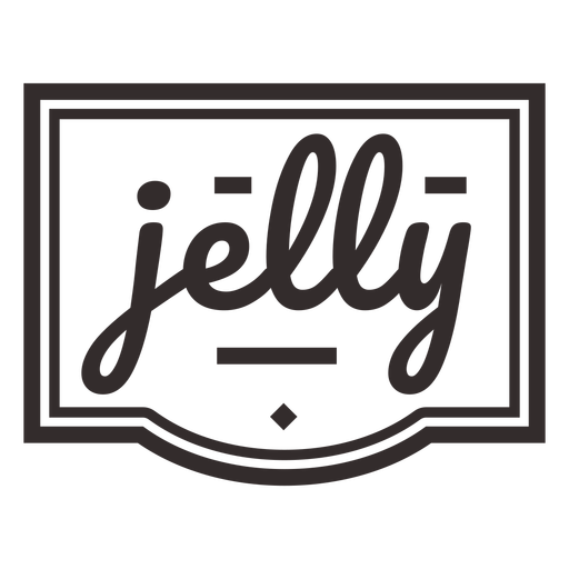 Jelly text stroke label PNG Design