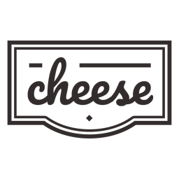 Cheese text stroke label Transparent PNG