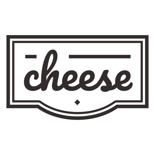 Cheese text stroke label