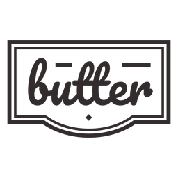 Butter text stroke label PNG Design Transparent PNG