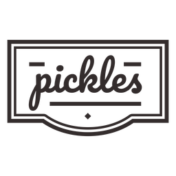 Pickles food lettering label PNG Design