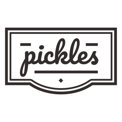 Pickles food lettering label