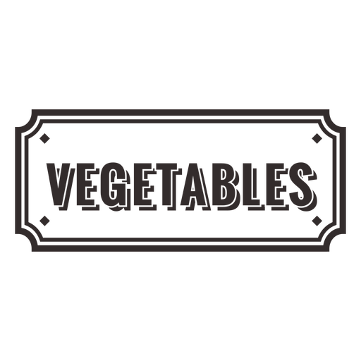 Vegetables food label