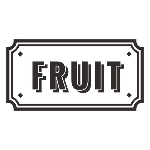 Fruit food label
