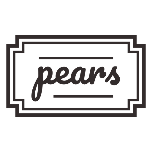 Pears fruit food label