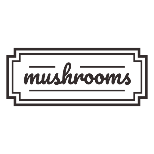 Mushroom food label