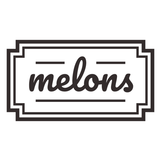 Melon fruit food label PNG Design