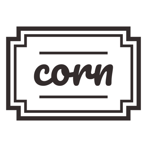 Corn vegetable food label