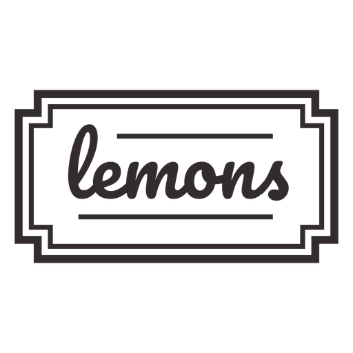 Lemon fruit food label PNG Design