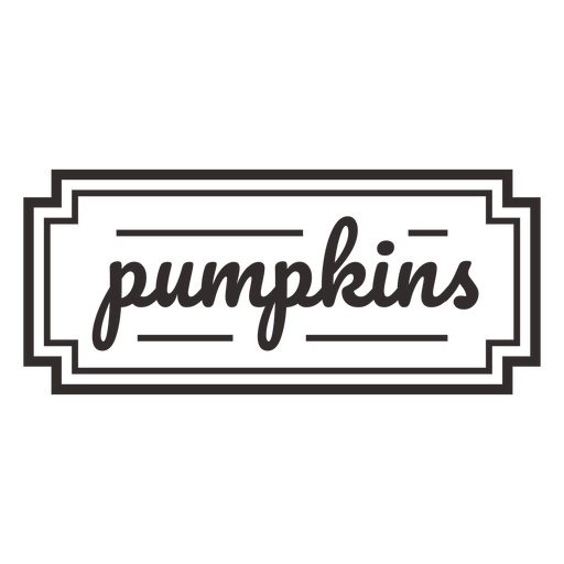 Pumpkins stroke text label PNG Design