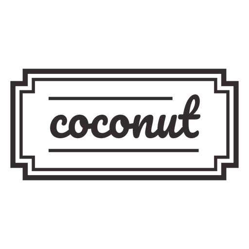 Coconut stroke text label