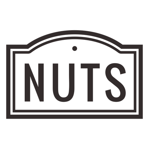 Nuts stroke text label PNG Design