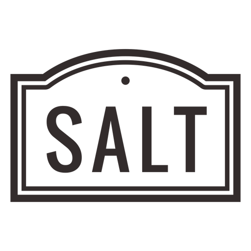 Salt stroke text label