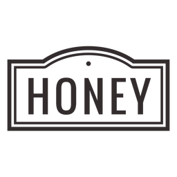 Honey text label stroke Transparent PNG