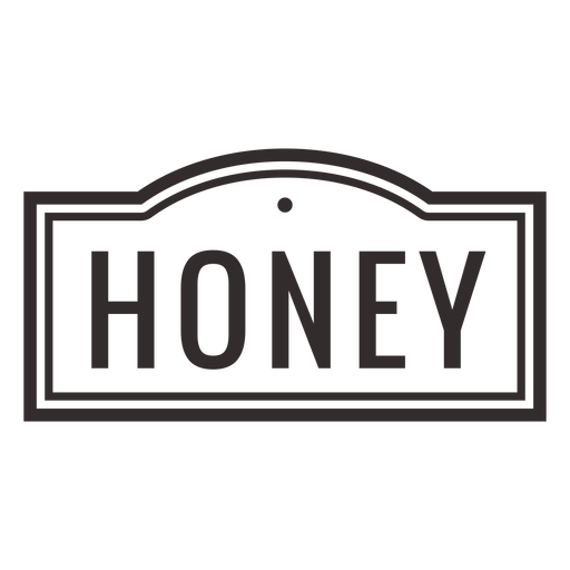 Honey text label stroke PNG Design