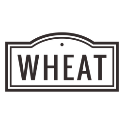 Wheat text label stroke PNG Design