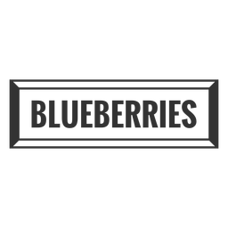Blueberries text label filled stroke PNG Design Transparent PNG
