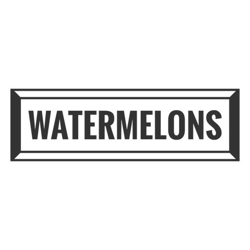 Watermelons label filled stroke