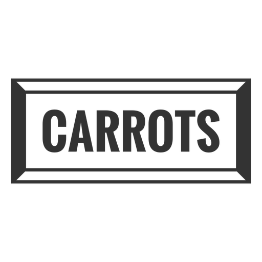 Carrots label filled stroke