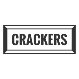 Crackers text label filled stroke Transparent PNG