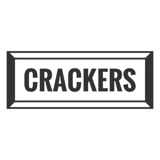 Crackers text label filled stroke
