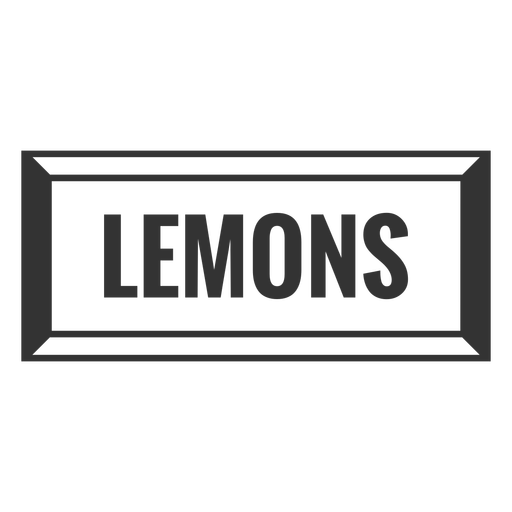 Lemon text label filled stroke PNG Design