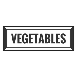 Vegetables text label filled stroke