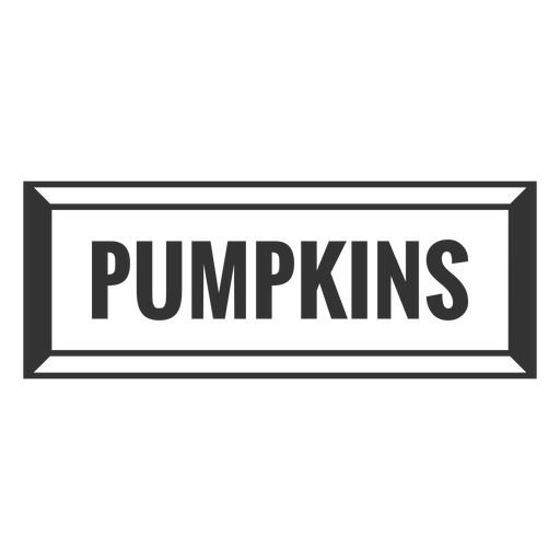 Pumpkins text label filled stroke