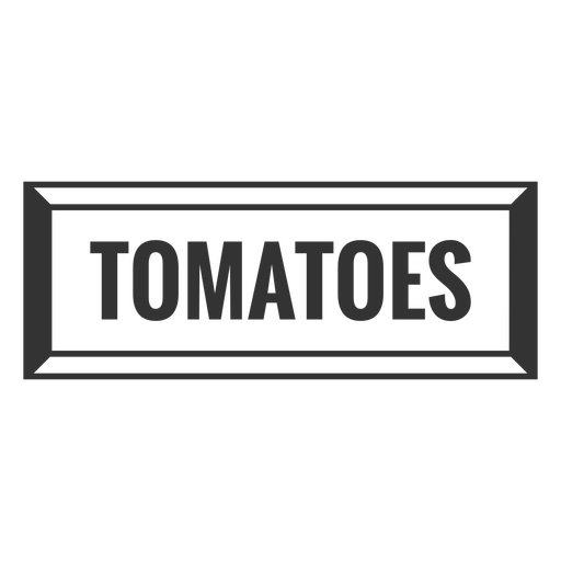 Tomatoes text label filled stroke