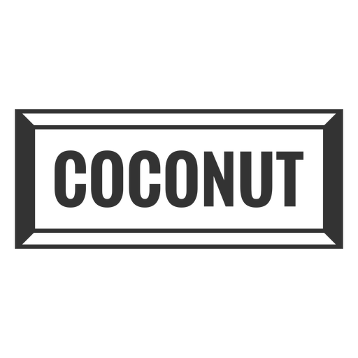 Coconut text label filled stroke