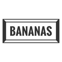Bananas text label filled stroke PNG Design Transparent PNG