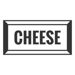 Cheese text label filled stroke PNG Design