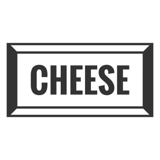 Cheese text label filled stroke