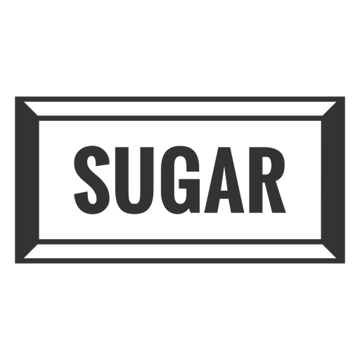 Sugar text label filled stroke