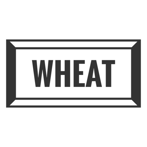 Wheat text label filled stroke