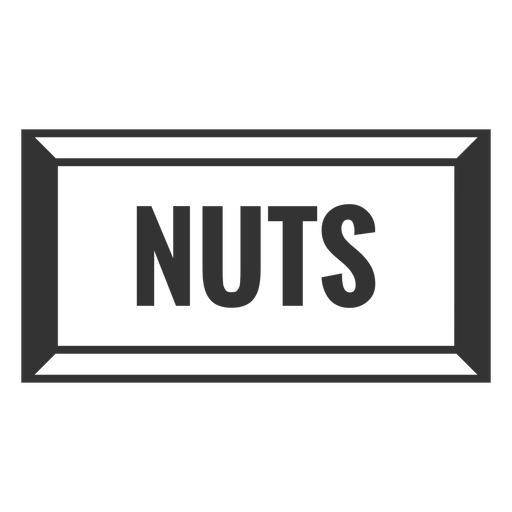 Nuts text label filled stroke PNG Design