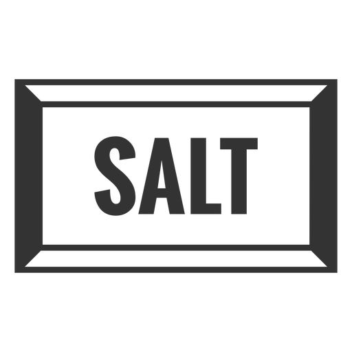Salt text label filled stroke PNG Design