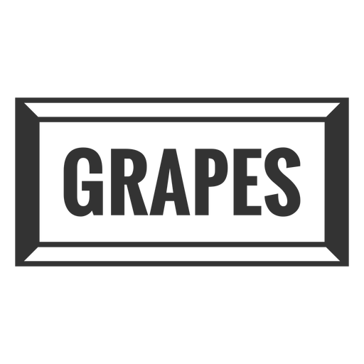 Grapes text label filled stroke