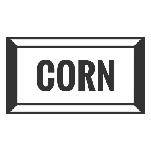 Corn text label filled stroke PNG Design