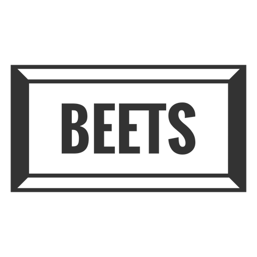 Beets text label filled stroke