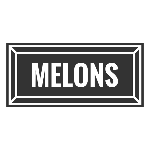 Melons text label cut out