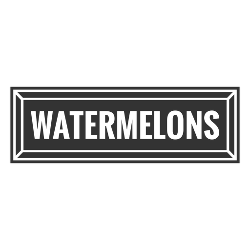 Watermelons text label cut out