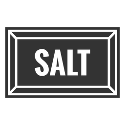 Salt text label cut out Transparent PNG
