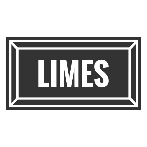 Limes text label cut out