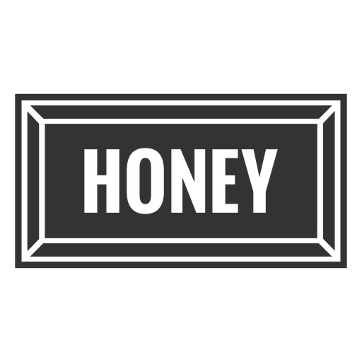 Honey text label cut out