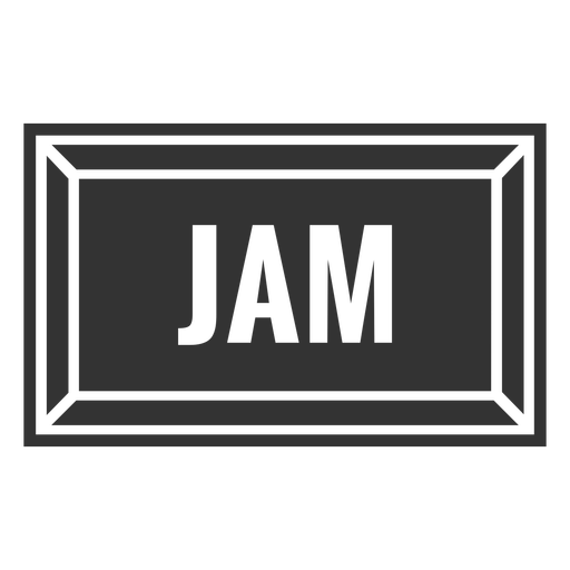 Jam text label cut out PNG Design