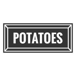 Potatoes text label cut out