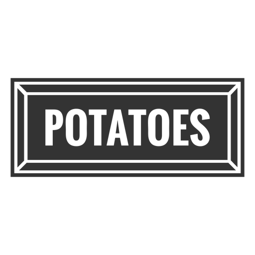 Potatoes text label cut out