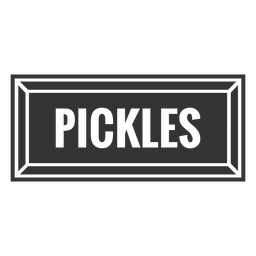 Pickles text label cut out PNG Design