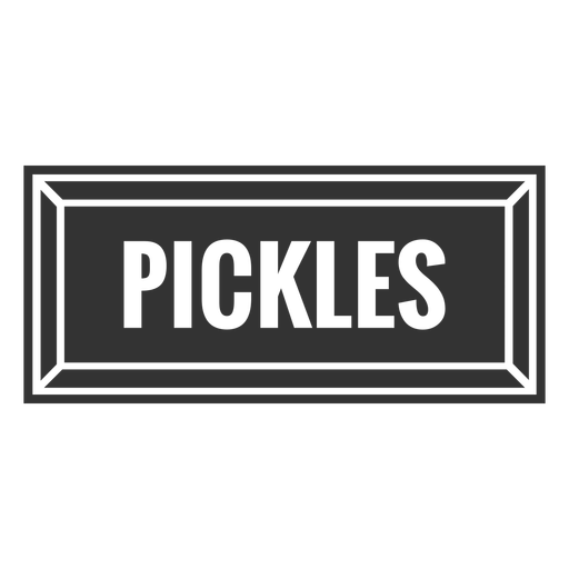 Pickles text label cut out